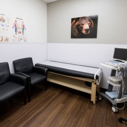Corvallis Pain and Spine - Exam room for ultrasound-guided injections