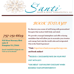 Santi Mind & Body Therapeutics - Book your appointments today and enjoy the Santi experience!