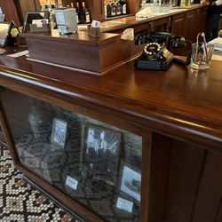 Ted's Montana Grill - Hostess station with old school telephone