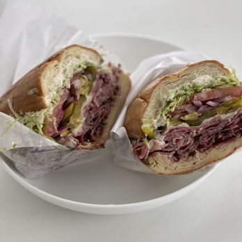 Salty's - Build Your Own Sandwich - Hot Pastrami on soft roll, everything & garlic mayo - Delis Near Me - San Francisco, California Salty's - Build Your Own Sandwich - Hot Pastrami on soft roll, everything & garlic mayo - Delis Near Me - San Francisco, California
