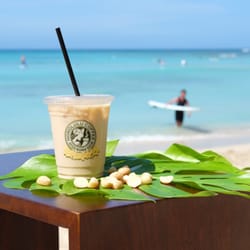 Honolulu Coffee - Hyatt Regency Maui - Seasonal Drink: Macadamia Nut Milk Iced Latte. A nutty local twist on our traditional iced latte.