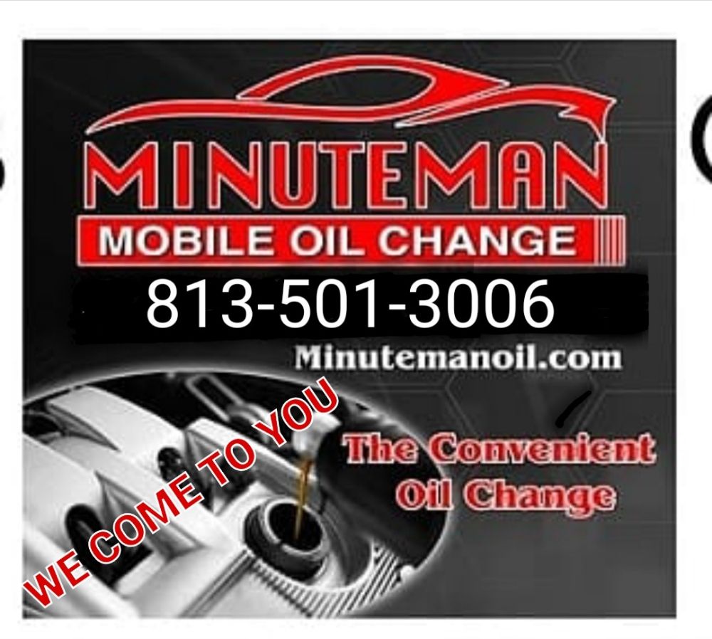 MINUTEMAN MOBILE OIL CHANGE Updated June 2024 Tampa Bay, Florida