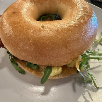 Moongoat Coffee Roasters - Egg, cheese, and bacon breakfast bagel - Coffee Roasteries Near Me - Garden Grove, California Moongoat Coffee Roasters - Egg, cheese, and bacon breakfast bagel - Coffee Roasteries Near Me - Garden Grove, California