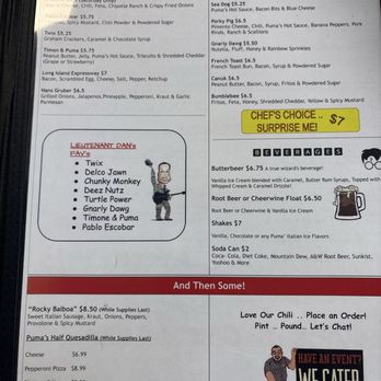 Puma’s - Menu page 2 - Hot Dogs Near Me - North Charleston, South Carolina Puma’s - Menu page 2 - Hot Dogs Near Me - North Charleston, South Carolina