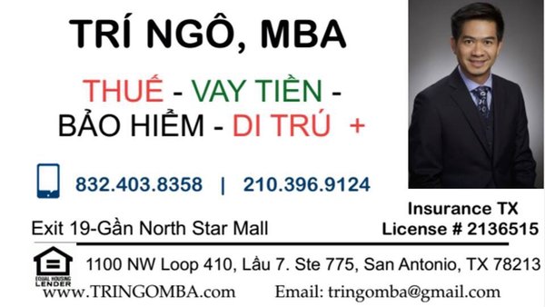TRI NGO MBA - HOME LOAN - INSURANCE -TAX - IMMIGRATION & MORE
