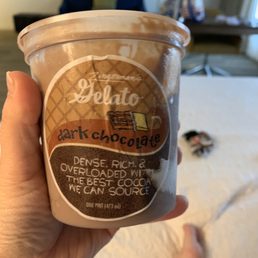 Dark chocolate gelato Dark chocolate gelato