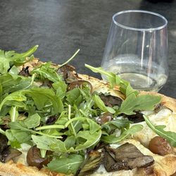 Main Street Market - VEGETARIANA Pizza: Robiola cheese, onions, eggplant, artichoke, arugula