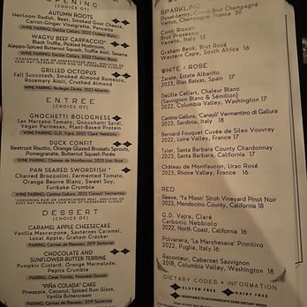Nocturne - Menu - Jazz & Blues Near Me - Denver, Colorado