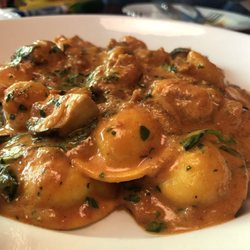 Franks - Ravioli with vodka sauce and rock shrimp