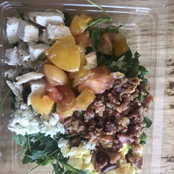 MIXT - DIY salad: butter lettuce, arugula, avo, egg, chic, bacon, bleu cheese, heirlooms, scallion, & double bleu cheese dressing. All top quality! - Salad Near Me - San Francisco, California