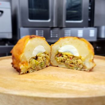 La Panaderia - Stuffed potatoes (Papa rellena) - Bakeries Near Me - Matthews, North Carolina La Panaderia - Stuffed potatoes (Papa rellena) - Bakeries Near Me - Matthews, North Carolina