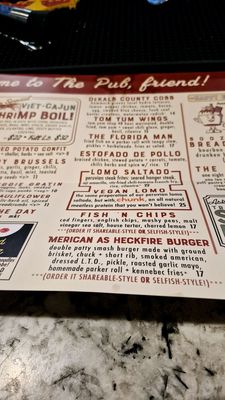 Menu photo 3 The Pub at EAV Atlanta, GA