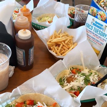 Calamari Taco and Fish Taco