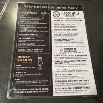 Jigsy's BrewPub & Restaurant - Drink Menu - Pizza Near Me - Enola, Pennsylvania Jigsy's BrewPub & Restaurant - Drink Menu - Pizza Near Me - Enola, Pennsylvania