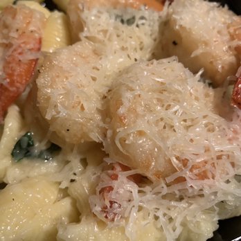 Spinellas - Parm shrimp pasta with shells - American Near Me - Gresham, Oregon Spinellas - Parm shrimp pasta with shells - American Near Me - Gresham, Oregon