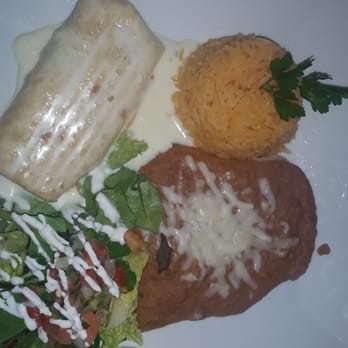 La Paloma - Lunch chicken chimicanga with beans and rice - Mexican Near Me - Springfield, Missouri