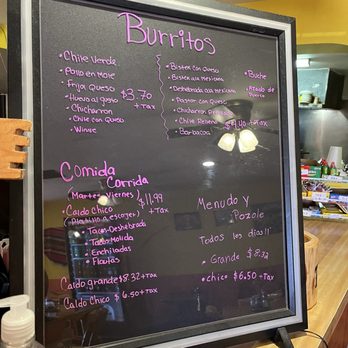 Burritos Lore's - Current prices February 2026 - Mexican Near Me - El Paso, Texas Burritos Lore's - Current prices February 2026 - Mexican Near Me - El Paso, Texas