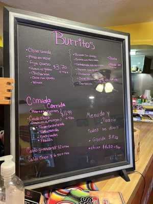 Menu photo 1 Burritos Lore's El Paso, TX
