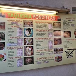 Taqueria Poncitlan - Menu as of October 2024