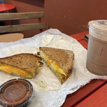 Roots Cafe - Breakfast sandwich and iced coffee - Coffee & Tea Near Me - Brooklyn, New York