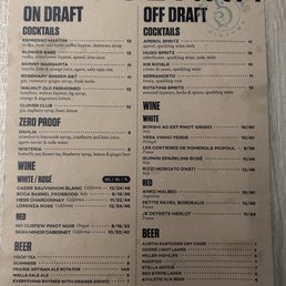 Drink Menu Drink Menu