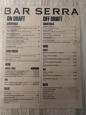 Menu photo 2 Bar Serra Oklahoma City, OK Menu photo 2 Bar Serra Oklahoma City, OK
