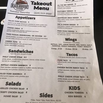 RailHouse Tavern - Menú - Burgers Near Me - Cordele, Georgia