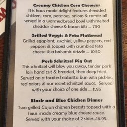 Specials Menu Specials Menu