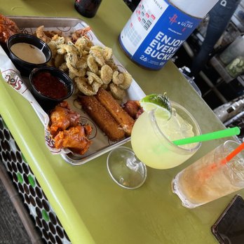 The Spot - Patron margarita with sampler - Burgers Near Me - Galveston, Texas The Spot - Patron margarita with sampler - Burgers Near Me - Galveston, Texas