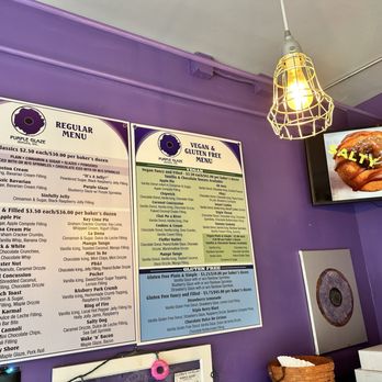 Purple Glaze Donuts - The tough choice of choosing which one to order! - Donuts Near Me - Asbury Park, New Jersey