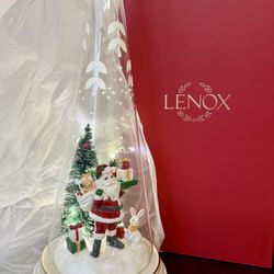 12.24.23 Christmas 2023... Lit Christmas Cone with Santa Scene from my co-worker