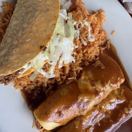 1 Tostaguac, 1 Taco with a Chile Relleno