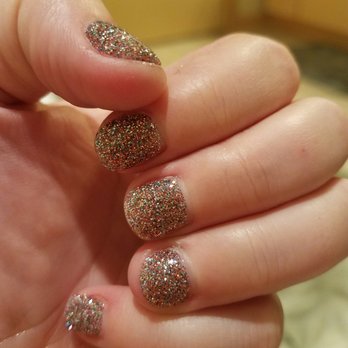 Chic Nails - Super sparkle holiday nails!! Even looks nice on my stubby nails! - Nail Salons Near Me - Madison, Wisconsin