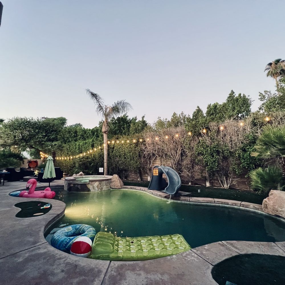 Pool at dusk