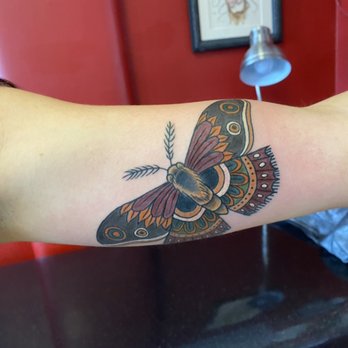 Black Cat Tattoo - Moth by Travis Campion. - Tattoo Near Me - Boise, Idaho Black Cat Tattoo - Moth by Travis Campion. - Tattoo Near Me - Boise, Idaho