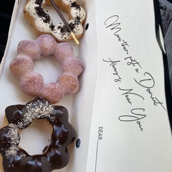 Mochinut Vacaville - Top to bottom: Cookies & Cream, Ube Churro, and Nutella. - Donuts Near Me - Vacaville, California