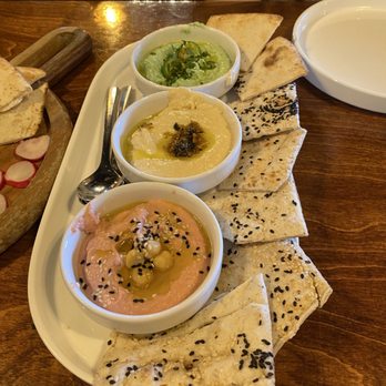 Noosh Persian Cuisine - Hummus Trio - Persian/Iranian Near Me - Nashville, Tennessee Noosh Persian Cuisine - Hummus Trio - Persian/Iranian Near Me - Nashville, Tennessee