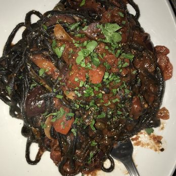 Tosto Quickfire Pizza Pasta - Squid ink linguini in puttanesca sauce - will be back for more - Pizza Near Me - Toronto, Ontario Tosto Quickfire Pizza Pasta - Squid ink linguini in puttanesca sauce - will be back for more - Pizza Near Me - Toronto, Ontario