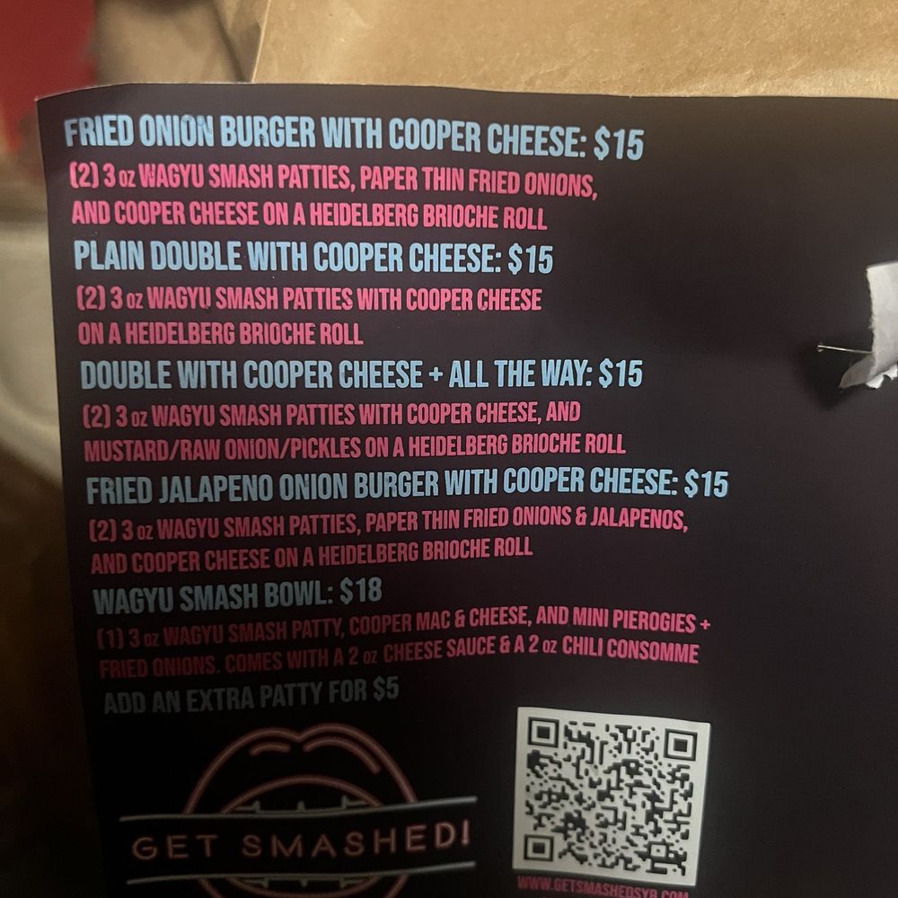 Get Smashed - Menu - Burgers Near Me - Syracuse, New York Get Smashed - Menu - Burgers Near Me - Syracuse, New York