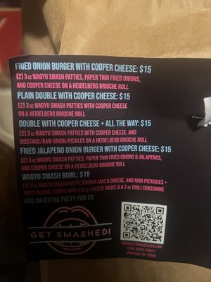 Menu photo 3 Get Smashed Syracuse, NY