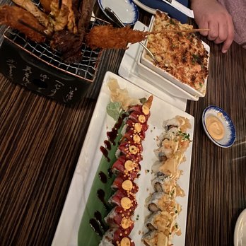 Ten Steak & Sushi - Party Of Many Skewers, Firecracker Roll, Crunchy Munchie, & Lobster Mac & Cheese - Sushi Bars Near Me - Providence, Rhode Island Ten Steak & Sushi - Party Of Many Skewers, Firecracker Roll, Crunchy Munchie, & Lobster Mac & Cheese - Sushi Bars Near Me - Providence, Rhode Island