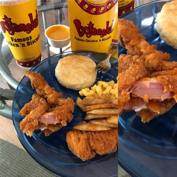 Bojangles - a plate of fried chicken, corn, biscuits, and coffee - Fast Food Near Me - Chester, South Carolina