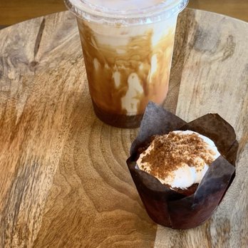 Binka Bites - Millbrae - Churro cupcake and dulce de leche milk tea | @ashleyyyvonne on IG - Desserts Near Me - Millbrae, California