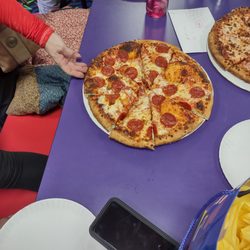 Burnt pizza at Skateland