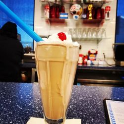 Dougherty's Pharmacy - Delicious chocolate shake from the old school soda fountain in back.