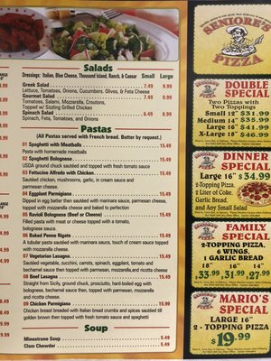 Menu photo 2 Seniore’s Pizza San Francisco, CA Menu photo 2 Seniore’s Pizza San Francisco, CA