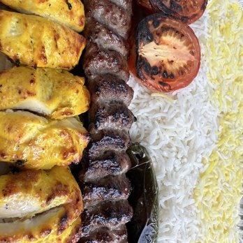 Nirvana - Koobideh (Ground Beef) Kebab + Joojeh chicken skewer added to make a combo - Pizza Near Me - Seattle, Washington