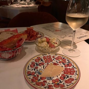 Carbone - Pickled cauliflower, spicy sopresata, and bread - New American Near Me - Miami Beach, Florida