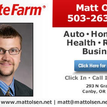 Matt Olsen - State Farm Insurance Agent - Ad powered by: YPC Media - Insurance Near Me - Canby, Oregon Matt Olsen - State Farm Insurance Agent - Ad powered by: YPC Media - Insurance Near Me - Canby, Oregon