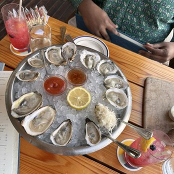 Clark's Oyster Bar–Houston - Variety of oysters and blueberry lemonade - Seafood Near Me - Houston, Texas Clark's Oyster Bar–Houston - Variety of oysters and blueberry lemonade - Seafood Near Me - Houston, Texas